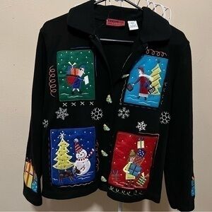 Onque Casuals Festive Christmas Sweater, Size Small. EUC.